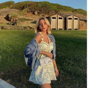 ZARA Printed Satin Dress Large